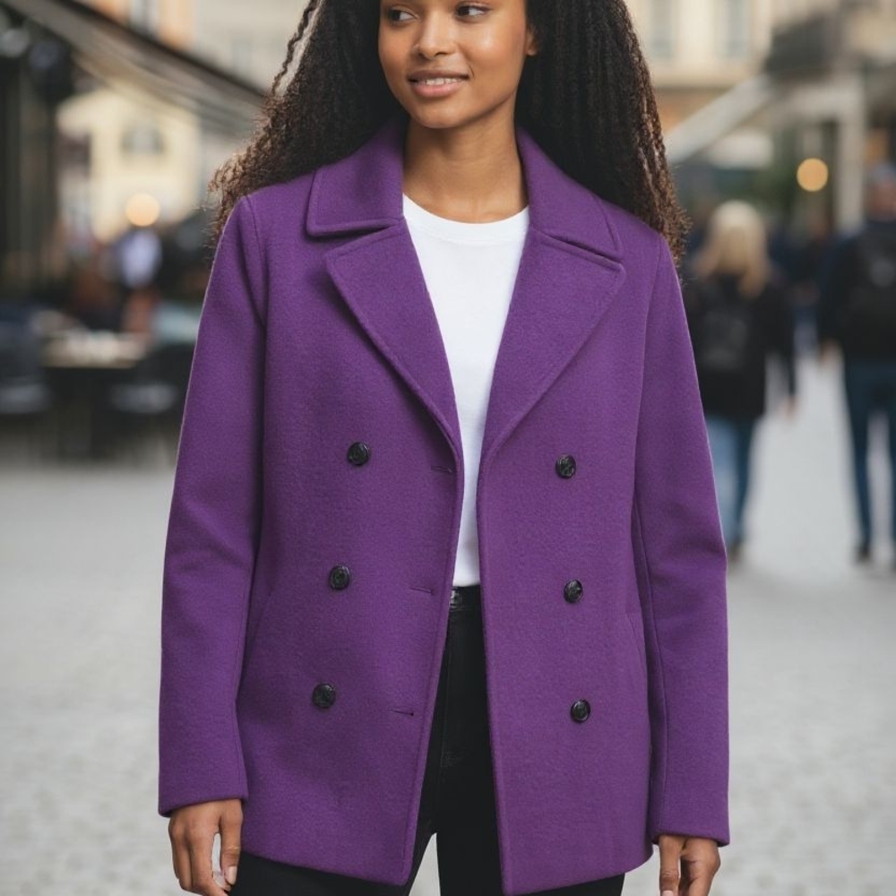 Liz Claiborne Lined Purple Peacoat Size 1X